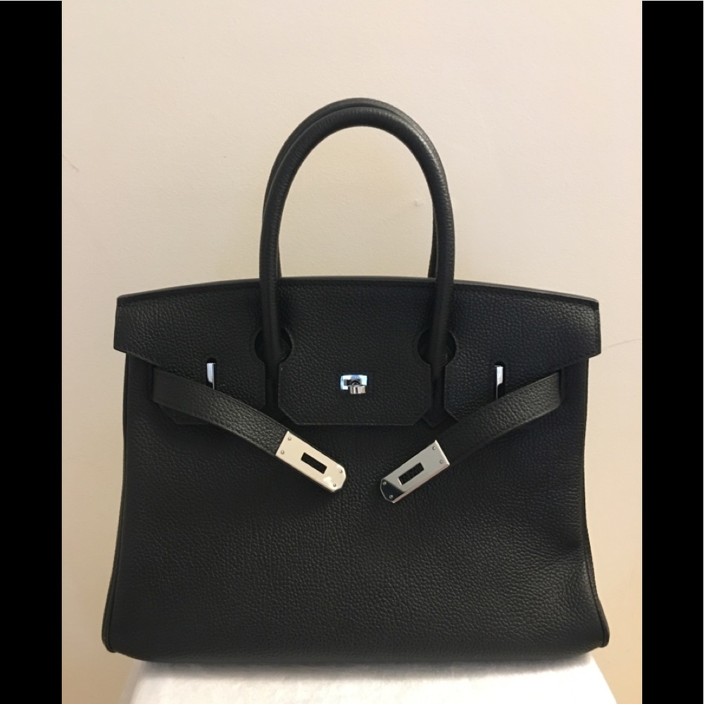 Togo Tote bag size 30 with silver tone hardware